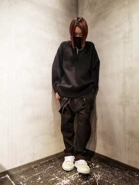 「ISAMU KATAYAMA BACKLASH（イサムカタヤマバックラッシュ）のアイテム」を使った、あやさん（レディース・170cm）の冬コーディネート