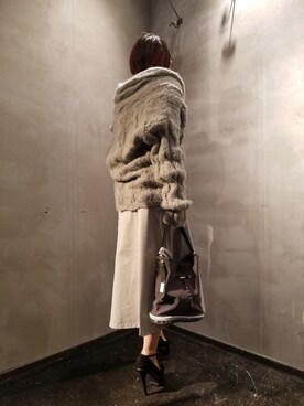 「ADDICT NOIR（アディクトノアー）のアイテム（ジャケット/アウター）」を使った、あやさん（レディース・170cm）の冬コーディネート