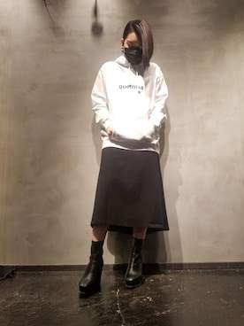 「ADDICT NOIR（アディクトノアー）のアイテム」を使った、あやさん（レディース・170cm）の春コーディネート