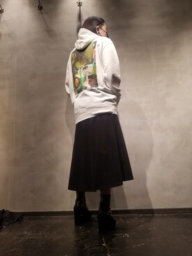 「ADDICT NOIR（アディクトノアー）のアイテム」を使った、あやさん（レディース・170cm）の春コーディネート
