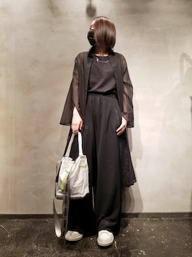 「ADDICT NOIR（アディクトノアー）のアイテム」を使った、あやさん（レディース・170cm）の春コーディネート