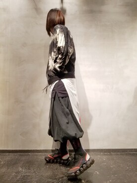 「ADDICT NOIR（アディクトノアー）のアイテム」を使った、あやさん（レディース・170cm）の春コーディネート