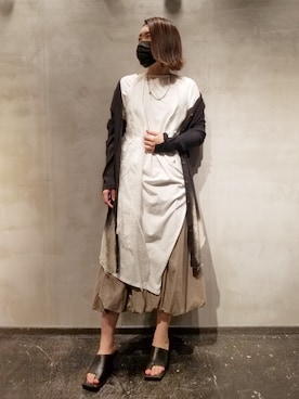 「ADDICT NOIR（アディクトノアー）のアイテム」を使った、あやさん（レディース・170cm）の春コーディネート