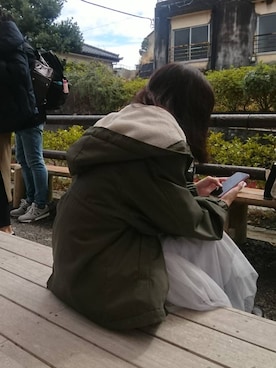 「apres jour（アプレジュール）のアイテム（モッズコート）」を使った、ぎろぽんさん（レディース・162cm）の冬コーディネート