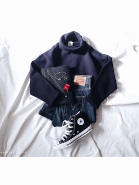 「501（ゴーマルイチ）のアイテム」を使った、atelier bloomさん（レディース・152cm）の冬コーディネート