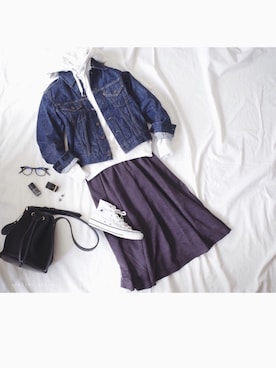 「atelier bloom（アトリエブルーム）のアイテム」を使った、atelier bloomさん（レディース・152cm）の春コーディネート