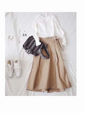 「Harpo（アルポ）のアイテム」を使った、atelier bloomさん（レディース・152cm）の春コーディネート