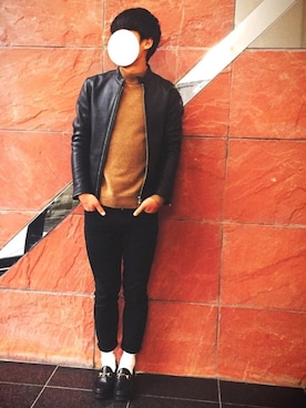 「カシミヤ」｜「アイテム（腕時計）」を使った、ユトさん（メンズ・170cm）の冬コーディネート