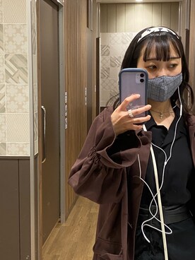 「WEGO（ウィゴー）のアイテム（ヘアバンド）」を使った、aikaさん（レディース・159cm）の冬コーディネート
