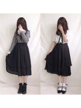 「apres jour（アプレジュール）のアイテム（その他トップス）」を使った、一罐宇宙さん（レディース・160cm）の秋コーディネート