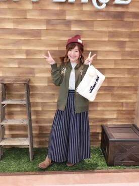 「DRESKIP（ドレスキップ）のアイテム（ニットキャップ/ビーニー）」を使った、miss＊さん（レディース・148cm）の秋コーディネート