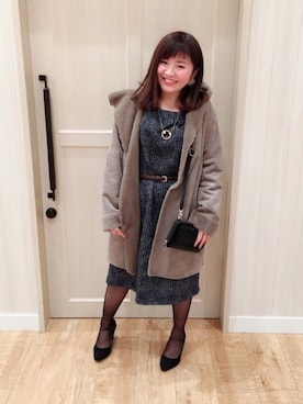 「パーティースタイル」｜「アイテム（財布/小物）」を使った、miss＊さん（レディース・148cm）の冬コーディネート