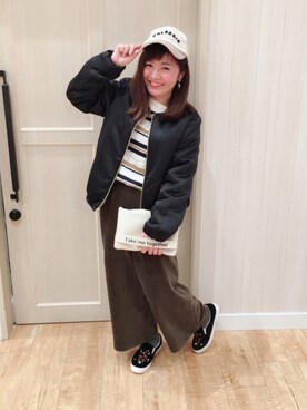 「リバーシブル」｜「アイテム（スリッポン）」を使った、miss＊さん（レディース・148cm）の冬コーディネート