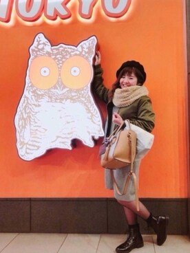 「リバーシブル」｜「アイテム（ラッピングキット）」を使った、miss＊さん（レディース・148cm）の冬コーディネート