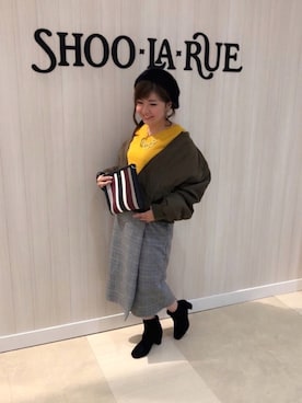 「マスタード」｜「アイテム（MA-1）」を使った、miss＊さん（レディース・148cm）の秋コーディネート