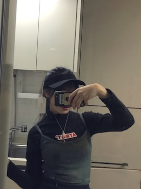 「NERDY（ノルディ）のアイテム（キャップ）」を使った、Qooooさん（レディース・162cm）の冬コーディネート