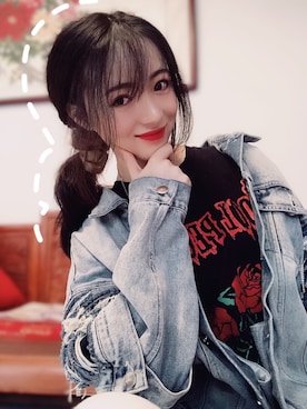 「Mo&Co.（モーアンドコー）のアイテム」を使った、小小寒啊さん（レディース・166cm）の秋コーディネート