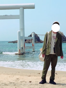 「niko and...（ニコアンド）のアイテム（ナイロンジャケット）」を使った、れいさん（メンズ・173cm）の夏コーディネート