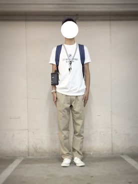 「CHUMS（チャムス）のアイテム（PC・スマホグッズ/家電）」を使った、れいさん（メンズ・173cm）の夏コーディネート