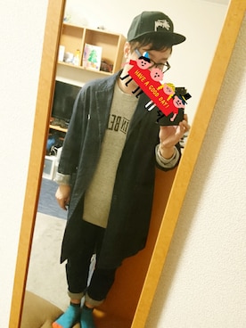 「DANTON（ダントン）のアイテム（デニムジャケット）」を使った、ショウさん（メンズ・168cm）の春コーディネート