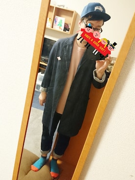 「DANTON（ダントン）のアイテム（デニムジャケット）」を使った、ショウさん（メンズ・168cm）の春コーディネート