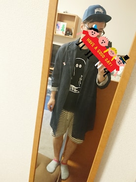 「DANTON（ダントン）のアイテム（デニムジャケット）」を使った、ショウさん（メンズ・168cm）の春コーディネート