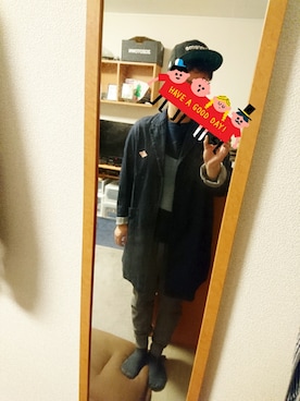 「DANTON（ダントン）のアイテム（デニムジャケット）」を使った、ショウさん（メンズ・168cm）の秋コーディネート