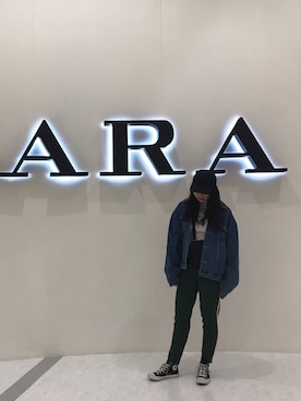 「ストリートカジュアル」｜「アイテム（デニムジャケット）」を使った、kahoさん（レディース・168cm）の春コーディネート