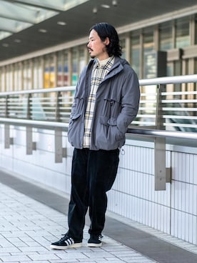「Snow Peak（スノーピーク）のアイテム（ブルゾン）」を使った、松田　恭一さん（メンズ・168cm）の秋コーディネート