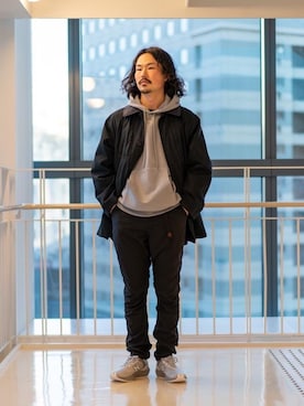 「Steven Alan（スティーブンアラン）のアイテム（その他アウター）」を使った、松田　恭一さん（メンズ・168cm）の冬コーディネート