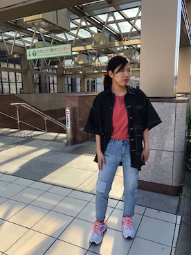 「かっこいい系女子めざしてます」｜亜弥香さん（レディース・150cm）の春コーディネート