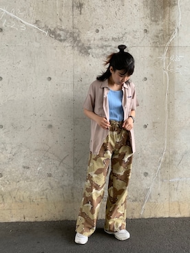 「カモフラージュ柄」｜亜弥香さん（レディース・150cm）の春コーディネート