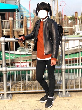 ライダースジャケットを使った ユニバ のメンズ人気ファッションコーディネート Wear