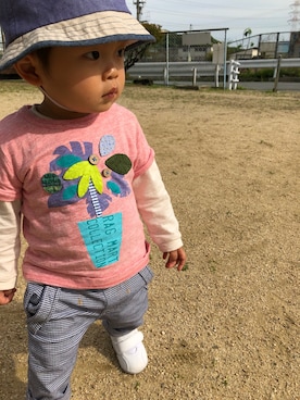 「RAGMART（ラグマート）のアイテム（パンツ）」を使った、asabowさん（キッズ・80cm）の春コーディネート