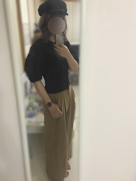 「アパレルスタッフ」｜「アイテム（キャスケット）」を使った、milenさん（レディース・165cm）の夏コーディネート
