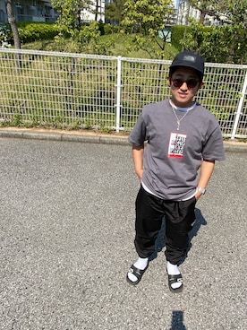 「SunKu（サンク）のアイテム（アクセサリー）」を使った、okatashiさん（メンズ・156cm）の春コーディネート