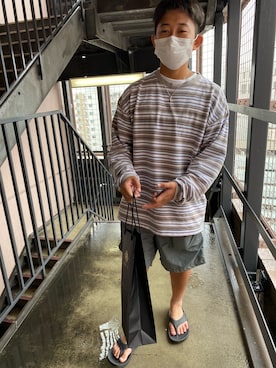 「SunKu（サンク）のアイテム（アクセサリー）」を使った、okatashiさん（メンズ・156cm）の夏コーディネート