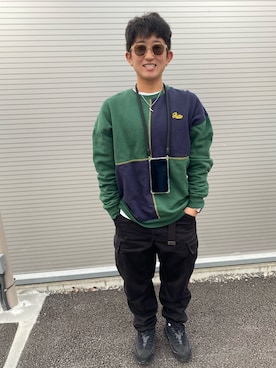 「SunKu（サンク）のアイテム（アクセサリー）」を使った、okatashiさん（メンズ・156cm）の冬コーディネート