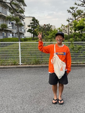 「SunKu（サンク）のアイテム（アクセサリー）」を使った、okatashiさん（メンズ・156cm）の春コーディネート