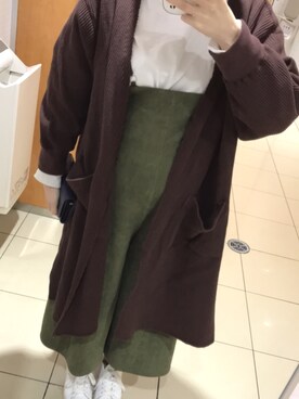 「JEANASIS（ジーナシス）のアイテム（ノーカラージャケット）」を使った、まいちゃんさん（レディース・162cm）の秋コーディネート