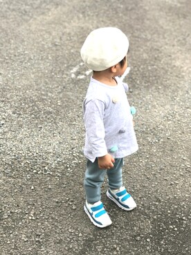 「ZARA KIDS」｜「アイテム（ハンチング/ベレー帽）」を使った、Ren10Hinaさん（キッズ・80cm）の春コーディネート