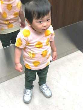 「HAKKA BABY（ハッカベビー）のアイテム（トップス）」を使った、Ren10Hinaさん（キッズ・80cm）の夏コーディネート