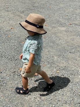 「アロハシャツ」｜Ren10Hinaさん（キッズ・90cm）の夏コーディネート