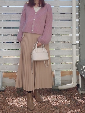 22AW スターパール釦Vネックショート カーディガン