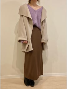 Noble（ノーブル）の「W/Nyリバーオーバーカラーコート