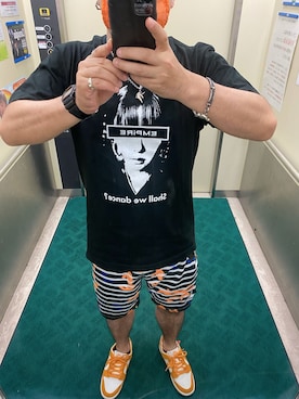 「F.C.R.B.（エフシーアールビー）のアイテム（パンツ）」を使った、翔顕さん（メンズ・172cm）の夏コーディネート