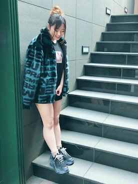 「Supreme （シュプリーム）のアイテム（その他アウター）」を使った、MAO☻さん（レディース・157cm）の冬コーディネート