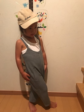「西松屋コーデ」｜「アイテム（オールインワン・サロペット）」を使った、じゅぽぽさん（キッズ・100cm）の夏コーディネート