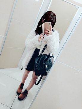 「RAY CASSIN（レイカズン）のアイテム（ダウンジャケット/コート）」を使った、KAORIさん（レディース・149cm）の冬コーディネート