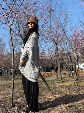 「NET（ネット）のアイテム（キャップ）」を使った、迷Mir /。daily stylさん（レディース・162cm）の冬コーディネート